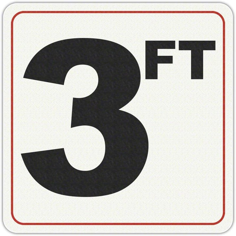 Aquatic Technology Adhesive Pool Depth Markers for Pool and Spas Feet (3 FT 6x6 4in Lettering) - Image 1